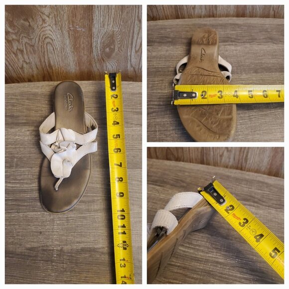 Clarks Floral Thong Flip-Flop Sandals Womens Size 7 - Picture 11 of 11